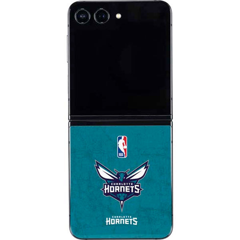 NBA Charlotte Hornets Distressed Galaxy Z Flip5 5G Skin